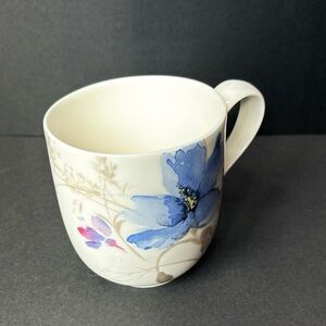 Villeroy & Boch Mariefleur Gris Grey Coffee Mug Cup Oval Flower Germany